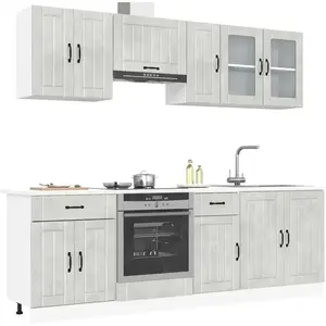 Comparateur de prix : vidaXL Ensemble d'armoires de cuisine 8 pcs Kalmar bois d'ingénierie
