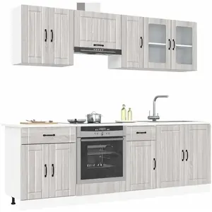 vidaXL Ensemble d'armoires de cuisine 8 pcs Kalmar bois d'ingénierie pas cher