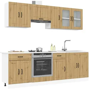 Comparateur de prix : vidaXL Ensemble d'armoires de cuisine 8 pcs Kalmar bois d'ingénierie