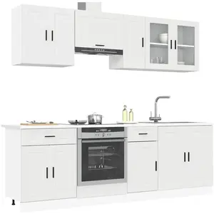 vidaXL Ensemble d'armoires cuisine 8pcs Kalmar blanc bois d'ingénierieVendu parvidaxl-be