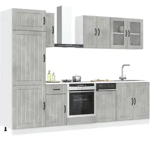 vidaXL Ensemble d'armoires de cuisine 8 pcs Kalmar bois d'ingénierie pas cher
