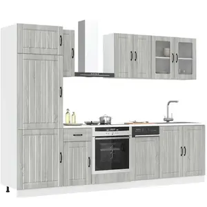 vidaXL Ensemble d'armoires de cuisine 8 pcs Kalmar bois d'ingénierie pas cher