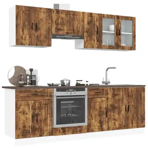 vidaXL Ensemble d'armoires de cuisine 8 pcs Kalmar bois d'ingénierie pas cher