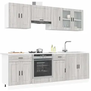 vidaXL Ensemble d'armoires de cuisine 8 pcs Kalmar bois d'ingénierie pas cher