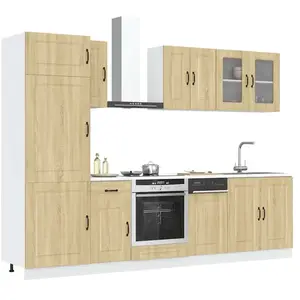 vidaXL Ensemble d'armoires de cuisine 8 pcs Kalmar bois d'ingénierie pas cher