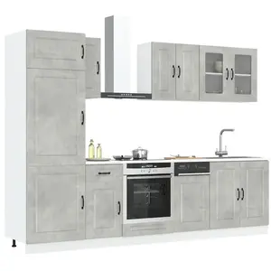 Comparateur de prix : vidaXL Ensemble d'armoires de cuisine 8 pcs Kalmar bois d'ingénierie