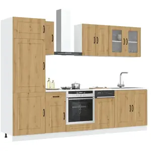 Comparateur de prix : vidaXL Ensemble d'armoires de cuisine 8 pcs Kalmar bois d'ingénierie