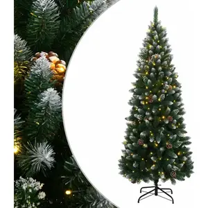 vidaXL Sapin de Noël artificiel 300 LED 180 cm pas cher
