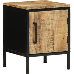 vidaXL Vidaxl Cabinet De Chevet 30x30x40 Cm Bois Massif Manguier Brut pas cher