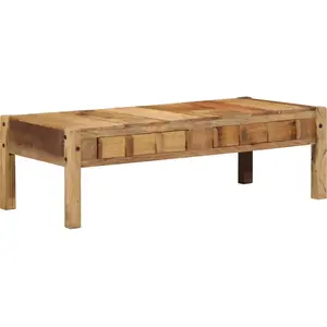 vidaXL Vidaxl Table Basse 110x55x35 Cm En Bois Massif pas cher