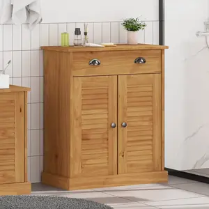 vidaXL Cabinet de salle de bain marron miel 68 x 34 x 80 cm pas cher