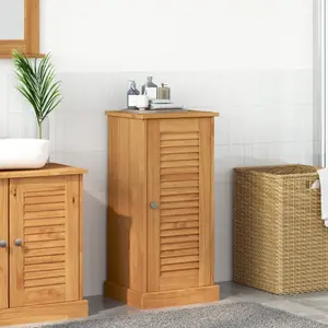 vidaXL Armoire de salle de bain avec porte VIGO Marron et Marron Miel pas cher