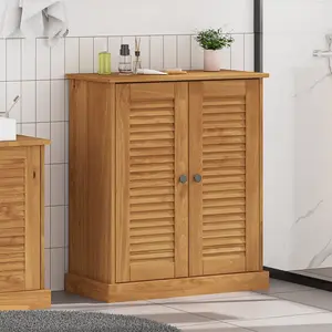 vidaXL Cabinet de salle de bain marron miel 68 x 34 x 80 cm pas cher