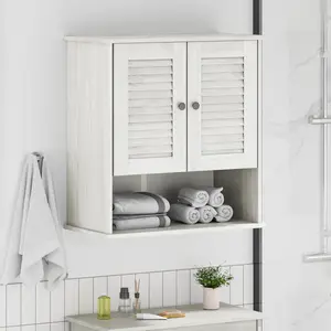 vidaXL Cabinet de Salle de Bain Suspendu Blanc 67,5 x 34 x 71,5 cm pas cher