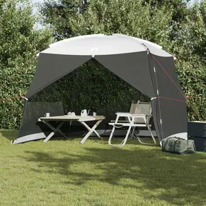 vidaXL Tente moustiquaire avec toit avec évent Gris 320 x 320 x 218 cm pas cher