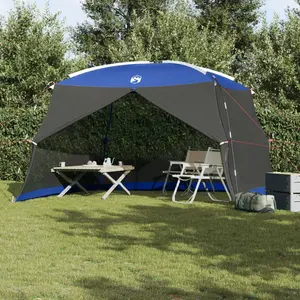 vidaXL Tente moustiquaire avec toit Bleu azure 380 x 380 x 225 cm pas cher