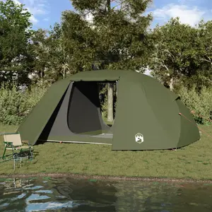 vidaXL Vidaxl Tente De Pêche Vert Olive Polyester 7-Personnes Durable pas cher