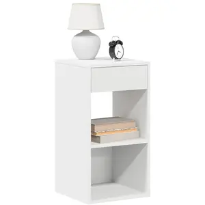 Comparateur de prix : vidaXL Tables de chevet avec tiroir 2 pcs blanc 35x34x66,5 cm
