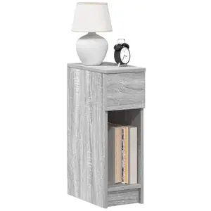 vidaXL Tables de chevet avec tiroir 2 pcs sonoma gris 20x36x60 cm pas cher
