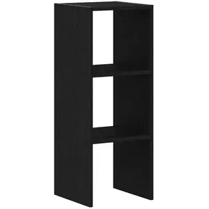 vidaXL Bibliothèque empilable chêne noir 30x30x80 cm bois d'ingénierie pas cher
