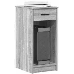 vidaXL Support de tour d'ordinateur et tiroir sonoma gris 35x45x77 cm pas cher