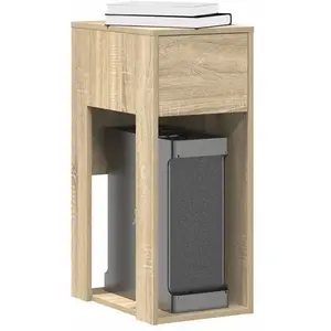 vidaXL Support de tour d'ordinateur et tiroir chêne sonoma 30x44x74 cm pas cher
