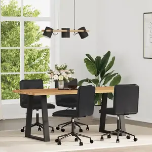 vidaXL Chaises à manger lot de 4 noir similicuir pas cher