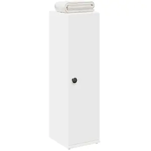 vidaXL Meuble de salle de bain avec porte-rouleau blanc 20,5x22x72 cm pas cher