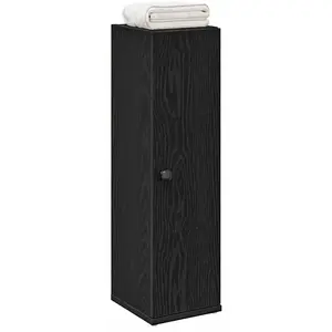 Comparateur de prix : vidaXL Meuble de salle de bain avec porte-rouleau noir 20,5x22x72 cm