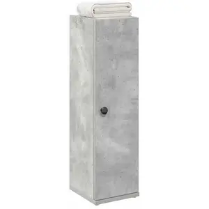 vidaXL Meuble de salle de bain avec porte-rouleau gris béton pas cher