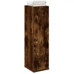vidaXL Meuble de salle de bain avec porte-rouleau chêne fumé pas cher