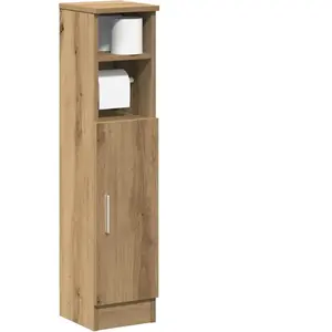 vidaXL Meuble de salle de bain avec porte-rouleau chêne artisanal pas cher