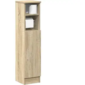 vidaXL Meuble de salle de bain avec porte-rouleau chêne sonoma pas cher