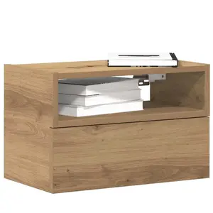 vidaXL Tables de chevet murales 2 pcs chêne artisanal 45x26x28,5 cm pas cher