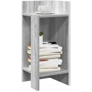 vidaXL Tables d'appoint 2 pcs avec étagère sonoma gris 25,5x27x60 cm pas cher