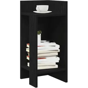 vidaXL Tables d'appoint 2 pcs avec étagère noir 25,5x27x60 cm pas cher