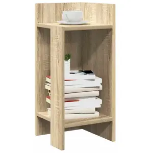 vidaXL Tables d'appoint 2 pcs avec étagère chêne sonoma 25,5x27x60 cm pas cher