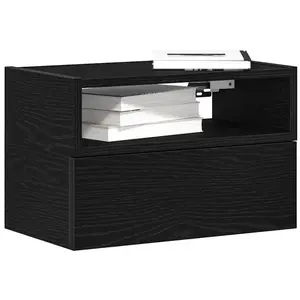 Comparateur de prix : vidaXL Table de chevet murale noir 45x26x28,5 cm