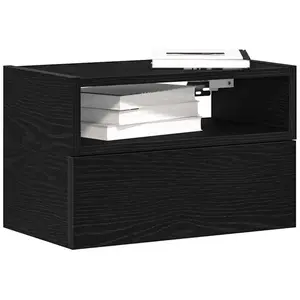 Comparateur de prix : vidaXL Tables de chevet murales 2 pcs noir 45x26x28,5 cm