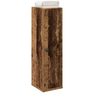 vidaXL Meuble de salle de bain avec porte-rouleau vieux bois pas cher