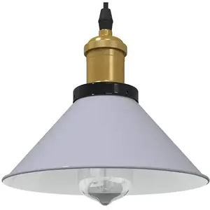 vidaXL Lampe suspendue réglable hauteur E27 gris brillant Ø 22cm métal pas cher