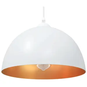 vidaXL Lampes suspendues 2 pcs hauteur réglable E27 blanc Ø 30cm métal pas cher