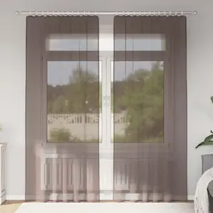 Comparateur de prix : vidaXL Rideaux en voile avec passants 2 pcs marron