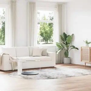 Tapis shaggy à poils longs gris clair 300x200 cm polyester Vidaxl pas cher