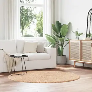 vidaXL Tapis shaggy à poils longs NAVARRA beige 160x160 cm polyester pas cher