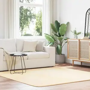 vidaXL Tapis Shaggy à poils longs NAVARRA crème 200x200 cm polyester