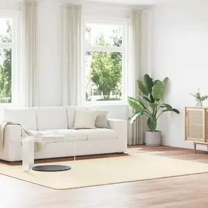 vidaXL Tapis Shaggy à poils longs NAVARRA crème 200x290 cm polyester pas cher