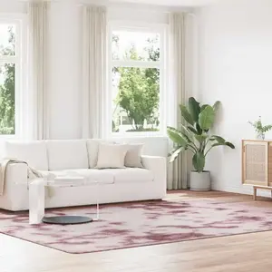 Tapis Shaggy à poils longs rose poudré 240x340 cm polyester Vidaxl