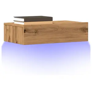 vidaXL Meubles TV avec éclairages LED 2 pcs chêne artisanal pas cher