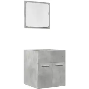 vidaXL Ensemble de meubles de salle de bain 2 pcs gris béton pas cher